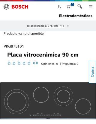 Placa vitroceramica 90 cm