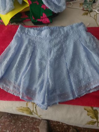 Top y falda pantalón corto talla L