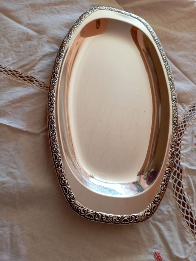 Bandeja vintage inox