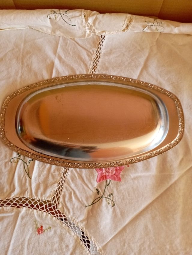 Bandeja vintage inox