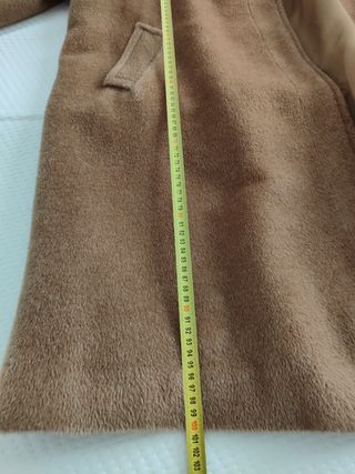 Abrigo lana cuello de zorro