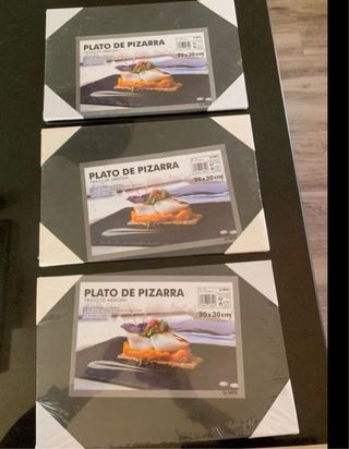 Bandejas/plato de pizarra