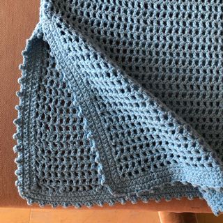 Suéter jersey túnica de punto azul Talla 40/L