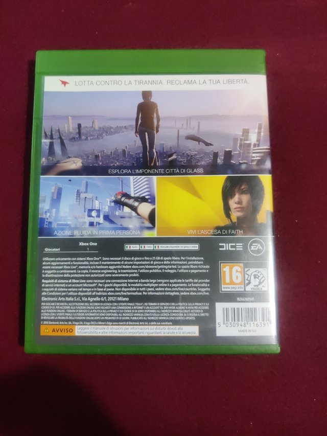 Mirror's Edge catalyst gioco per xbox one