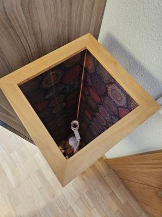 Lampara pie Vintage madera