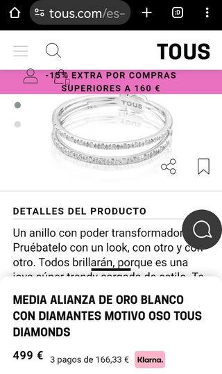 Anillo Tous
