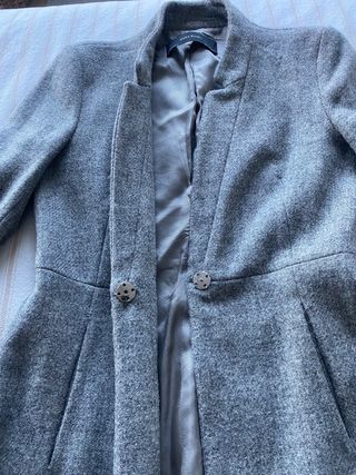 levita abrigo blazer xs gris zara
