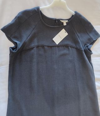 Vestido babydoll gris marengo