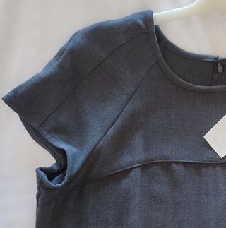 Vestido babydoll gris marengo