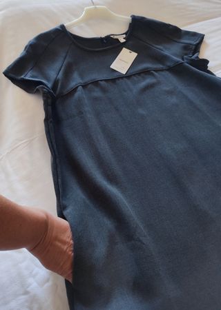 Vestido babydoll gris marengo