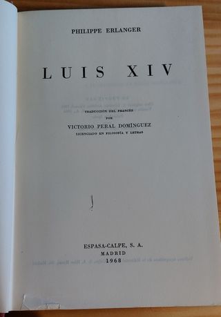 LUIS XIV.PHILIPPE ERLANGER
