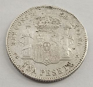 1 Peseta 1896 España Plata 