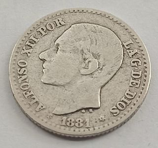 50 Céntimos 1881 España Plata