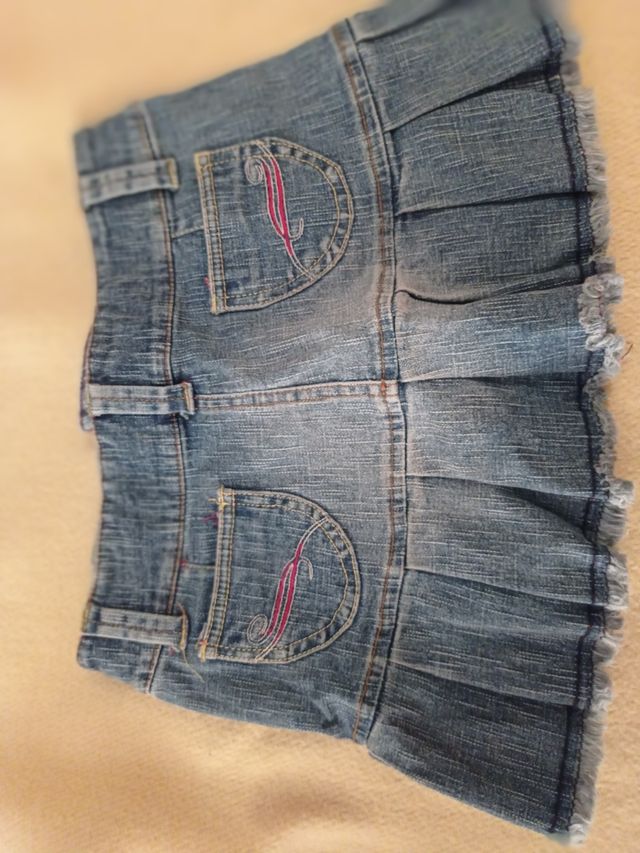 Minifalda vaquera infantil, talla 8