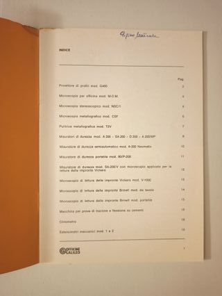 Apparecchi di precisione per l'industria - Galileo