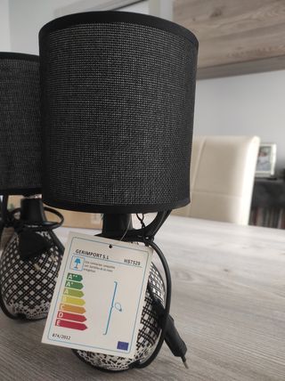 Abatjour bianco e nero