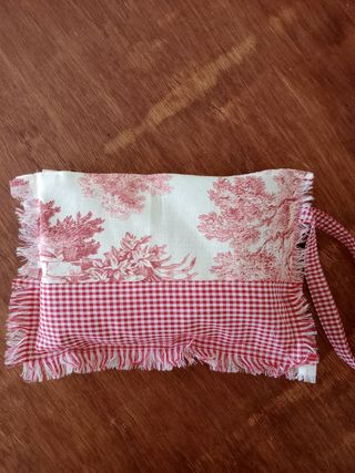 Borsetta a mano in toile de jouy, artigianale