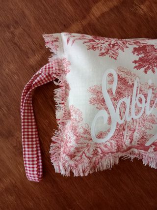 Borsetta a mano in toile de jouy, artigianale