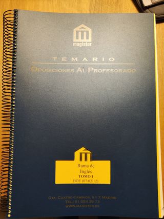 Temario oposiciones inglés secundaria