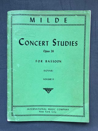 Concert Studies op. 26 for bassoon - Milde -
