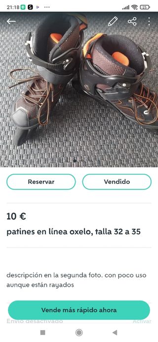 Patines en línea oxelo 