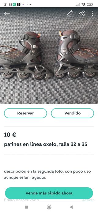 Patines en línea oxelo 