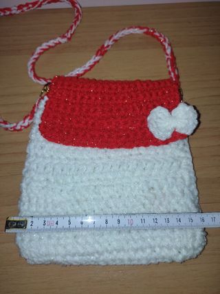 Bolsos a ganchillo, medidas en fotos 
