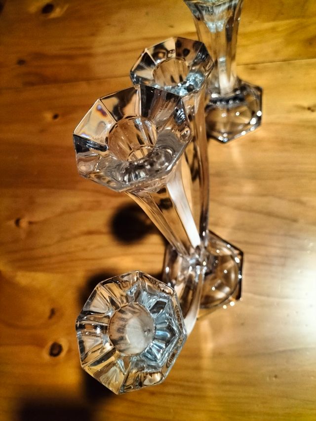 2 Candelabros de cristal de segunda mano por 20 EUR en Cheste en WALLAPOP