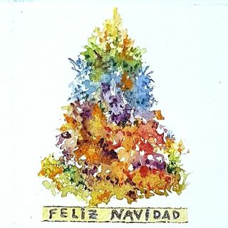 Tarjetas Navidad. Regalos. Arte.