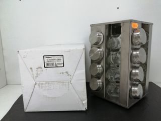 Especiero giratorio de acero inoxidable 16 tarros