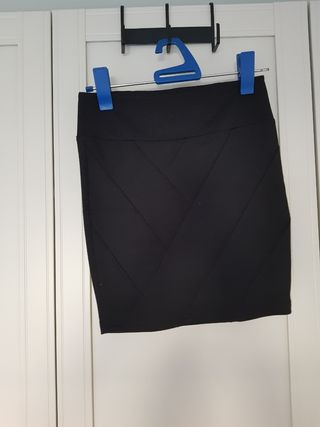 Falta negra elástica TS