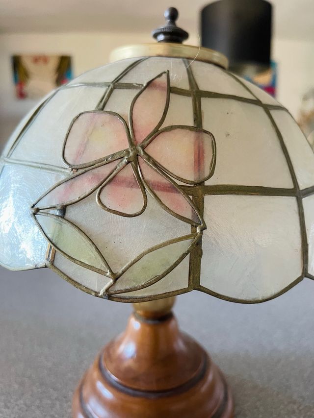 Abat jour vintage in madreperla