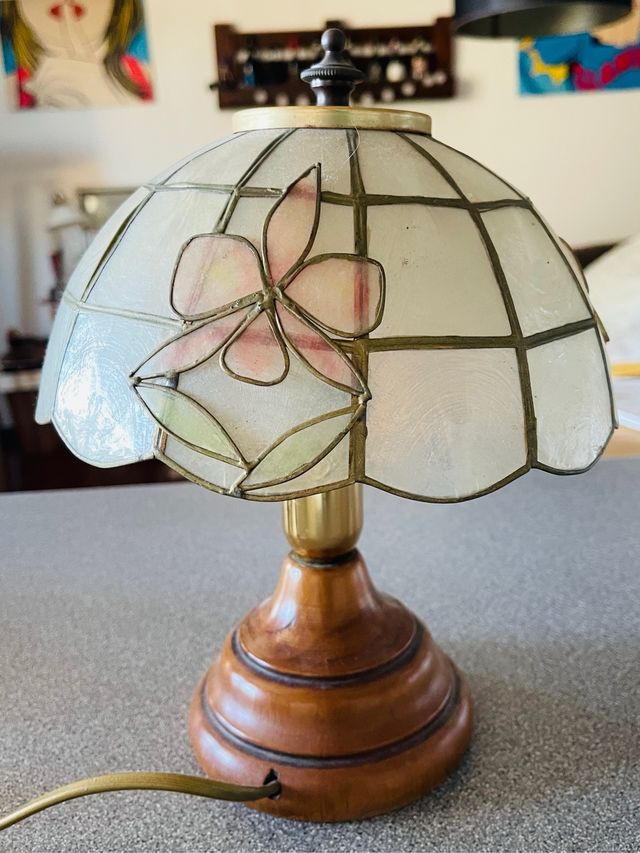 Abat jour vintage in madreperla