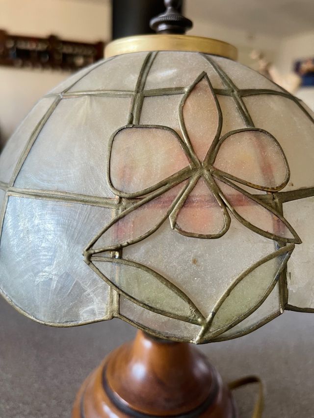 Abat jour vintage in madreperla