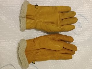 Guantes invierno cuero. Forro lana