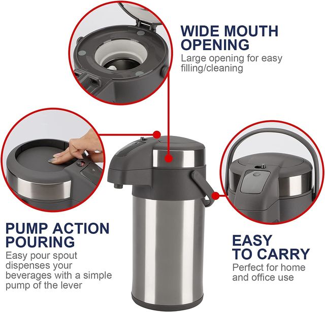 Jarra térmica de acero inoxidable de doble pared