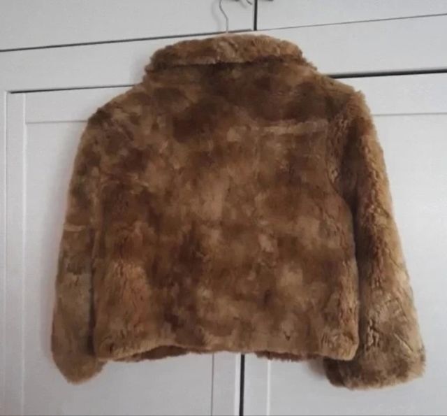 Chaqueta marrón piel Zara