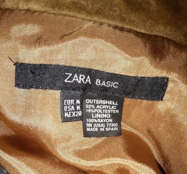 Chaqueta marrón piel Zara