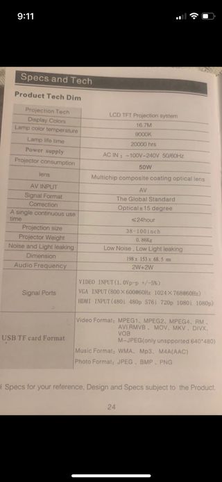 Miniproyector portatil