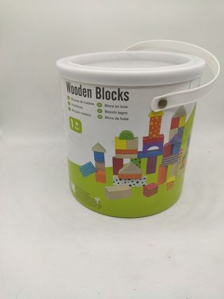 Juguete madera bloques construcción