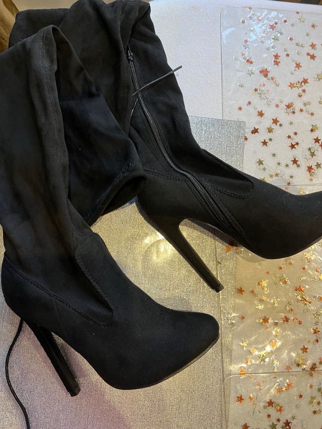 Bota alta negra 37