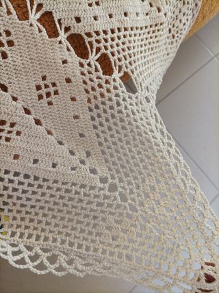 Tapete ganchillo para mesa camilla