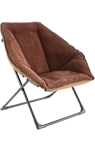 SILLA DE PIEL SINTÉTICA HEXAGONAL MARRON