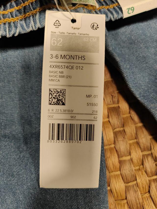 Pantalón jeans Bebé, unisex