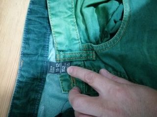 calças de ganga verde 11 /12 anos Zara