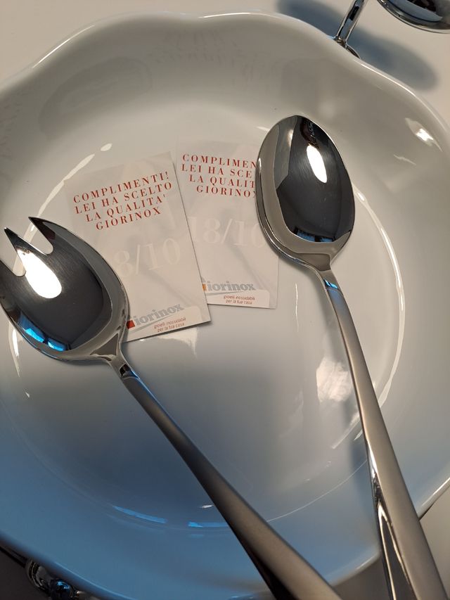 Set insalata vassoio acciaio Giorinox