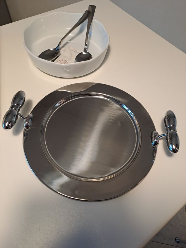 Set insalata vassoio acciaio Giorinox