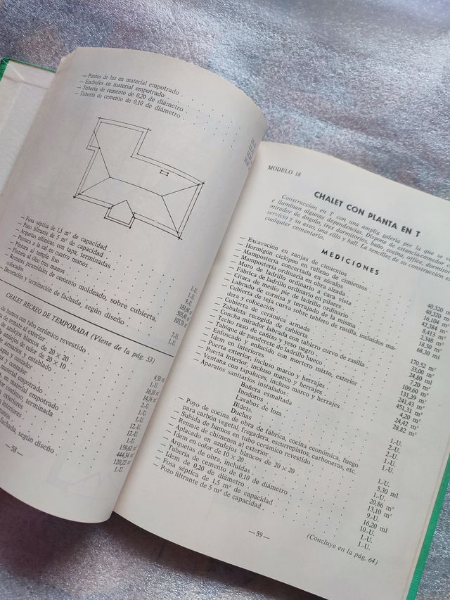 Fachadas, planos, mediciones de chalets