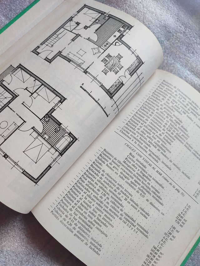 Fachadas, planos, mediciones de chalets