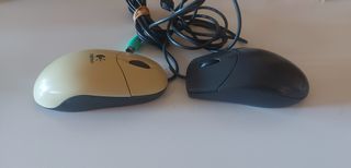 lote 2 ratones bola y óptico Retro
